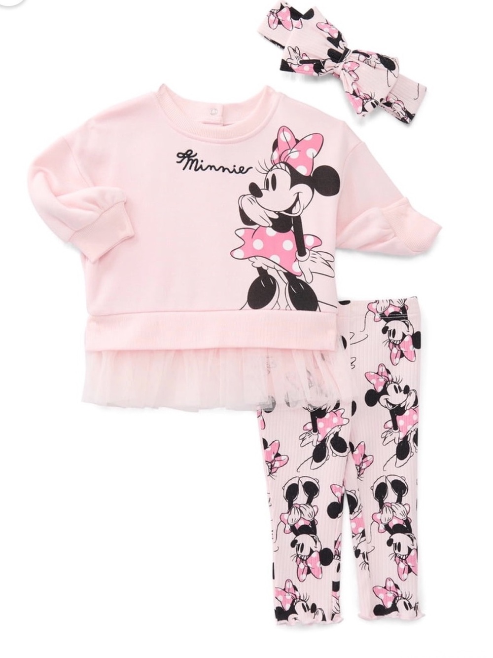 NWOT - Disney - Minnie Mouse - 3 Piece Set - 0-3M